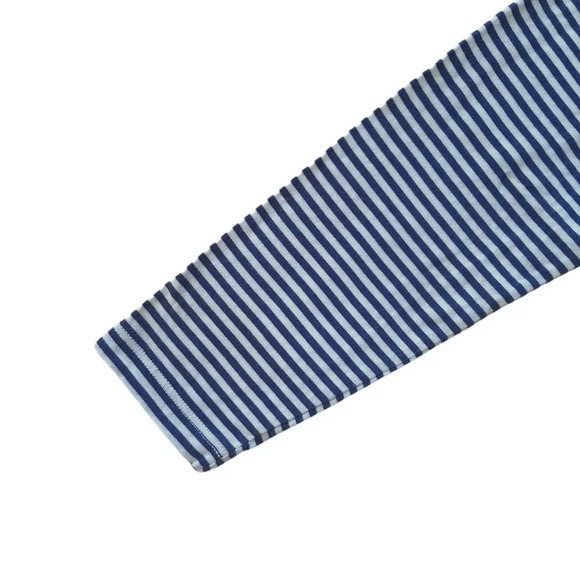 Brooks Brothers Kids Navy and White Stripped Long Sleeve in Size Large - Picture 3 of 6